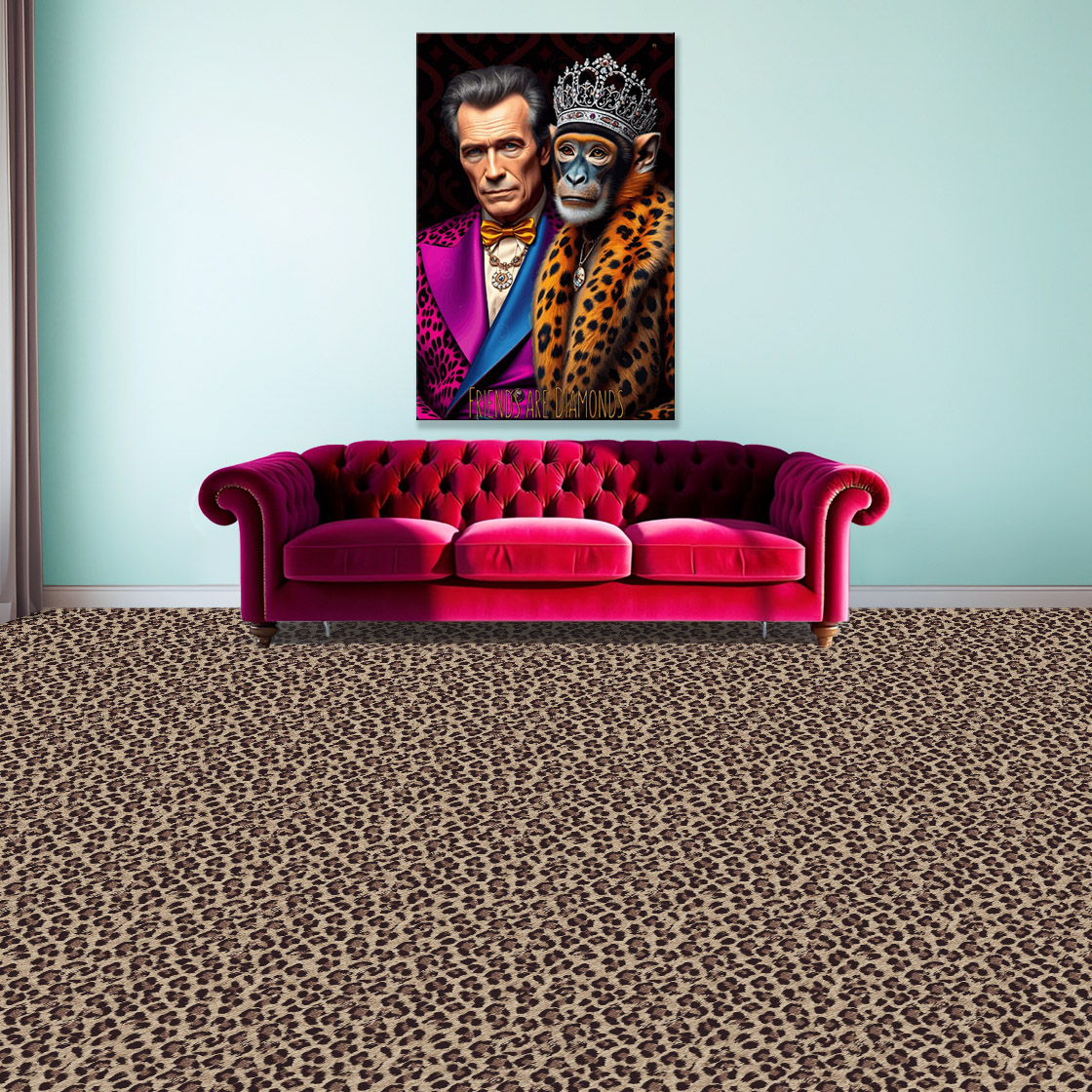 Teppichboden mit Leopardenmuster