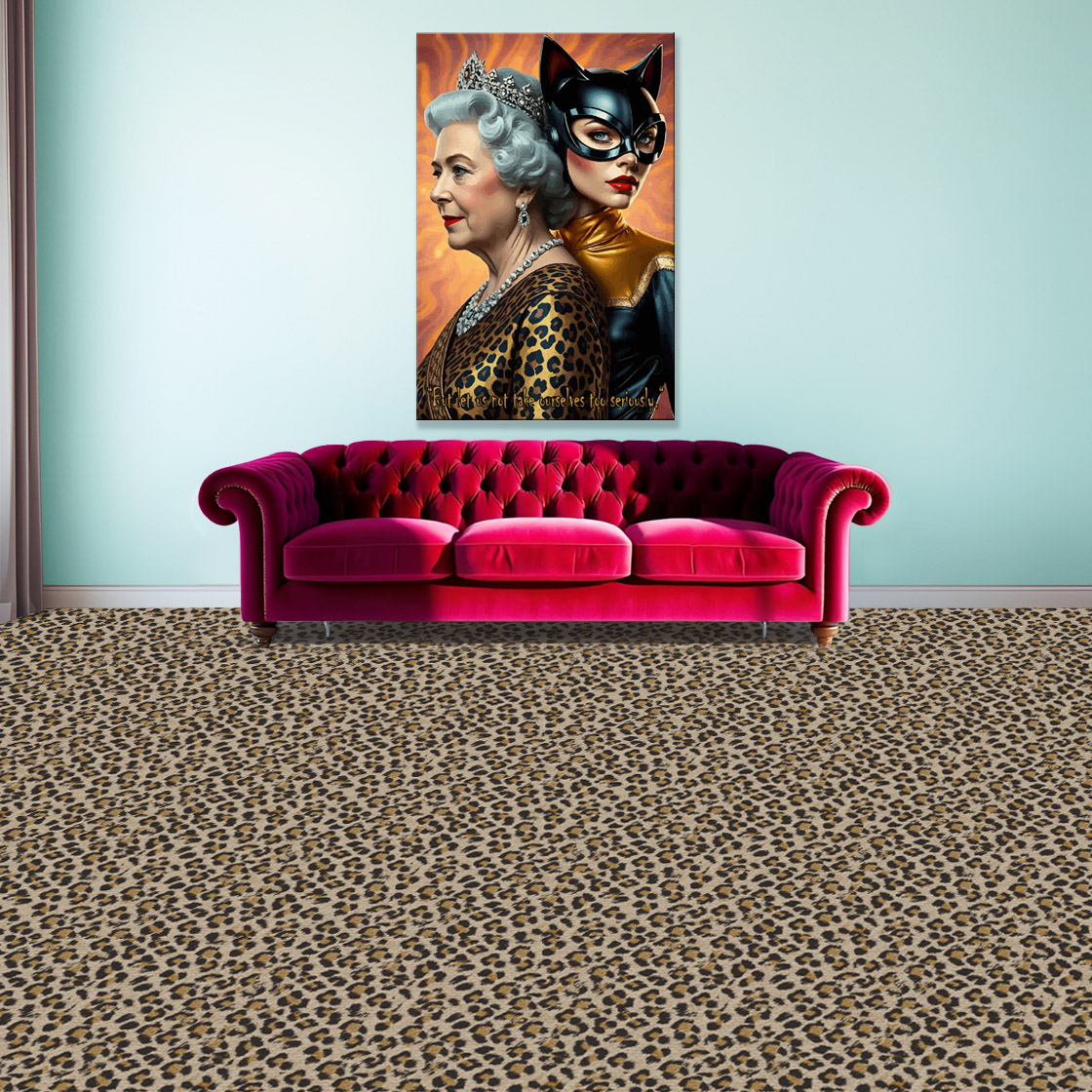 Teppichboden mit Leopardenmuster