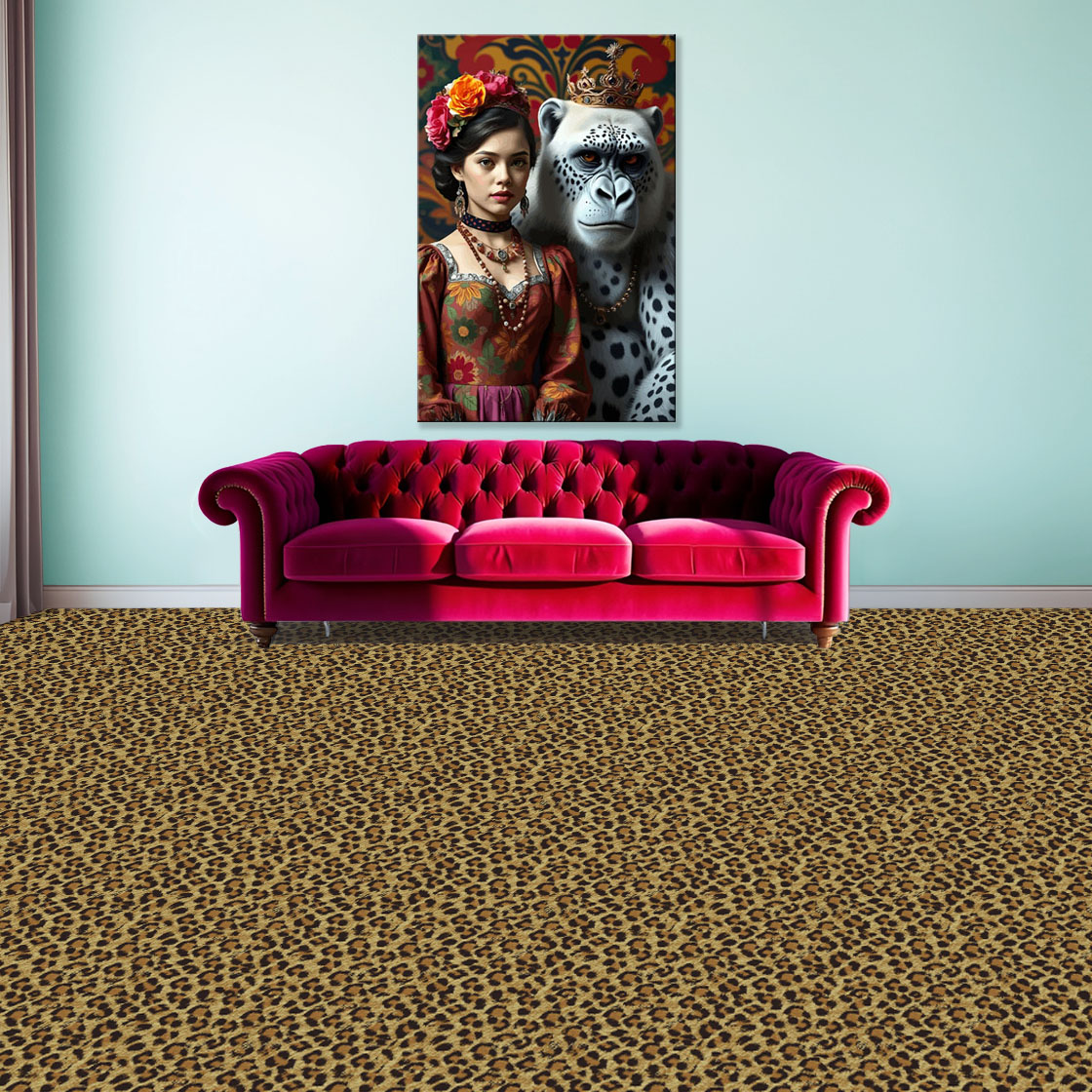 Teppichboden mit Leopardenmuster