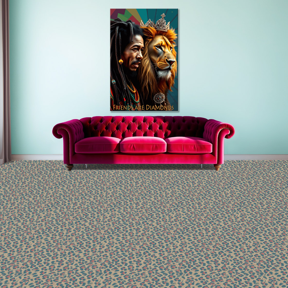 Teppichboden mit Leopardenmuster