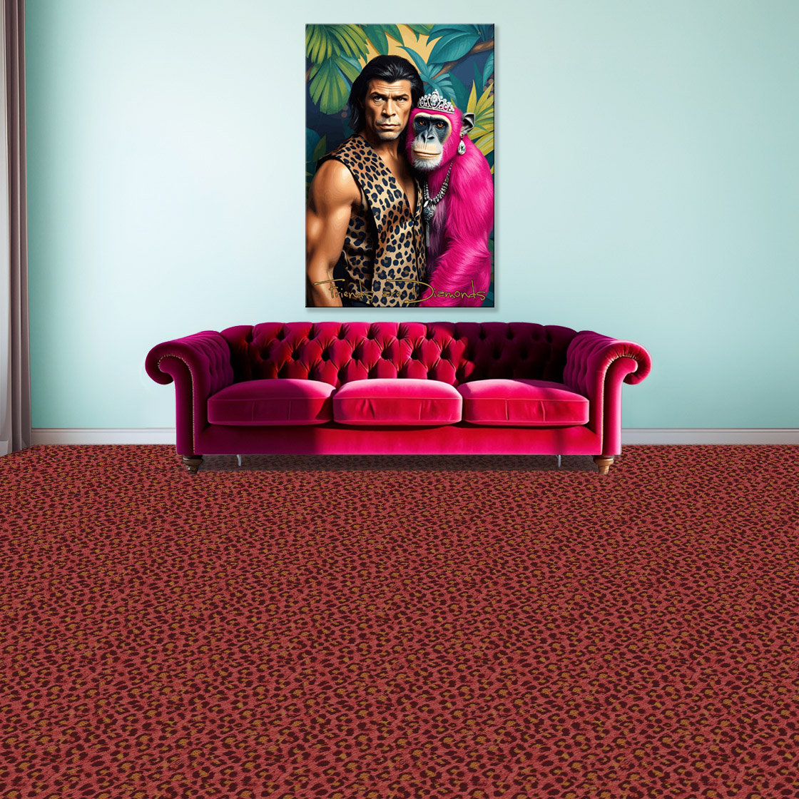 Teppichboden mit Leopardenmuster