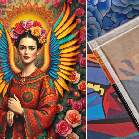 LoftArt Stoffbild. Detail mit Rand